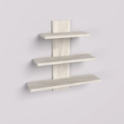 Полка навесная П-1, Дуб Крафт Белый, 500/140/500