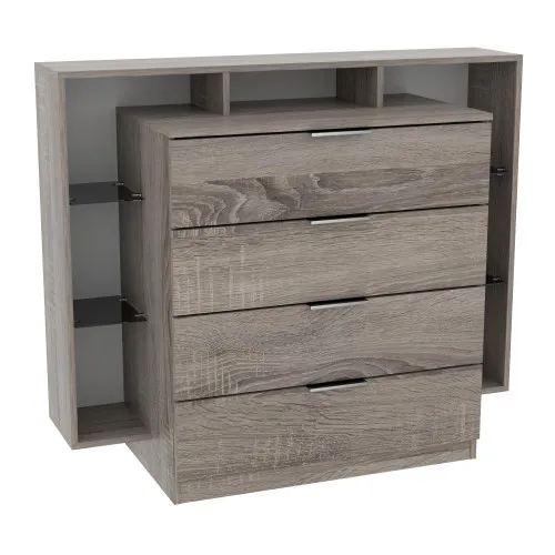 Комод Кристал, Дуб Сонома Трюфель, 1200/450/1000