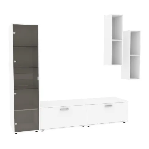 Стенка в гостиную Hugo-2, Белый, 2060х520х1700