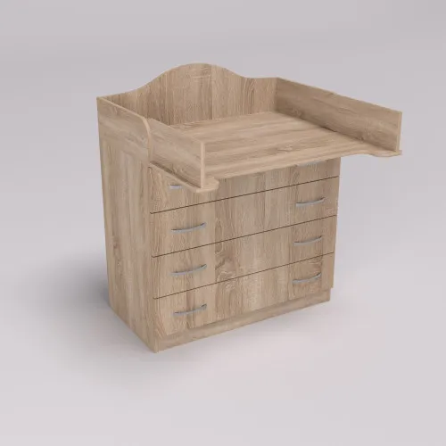 Комод пеленальный №1, Дуб Сонома, 864/465/1020