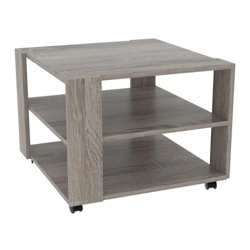 Стіл журнальний Квант №4, Дуб Сонома Трюфель, 600/600/450