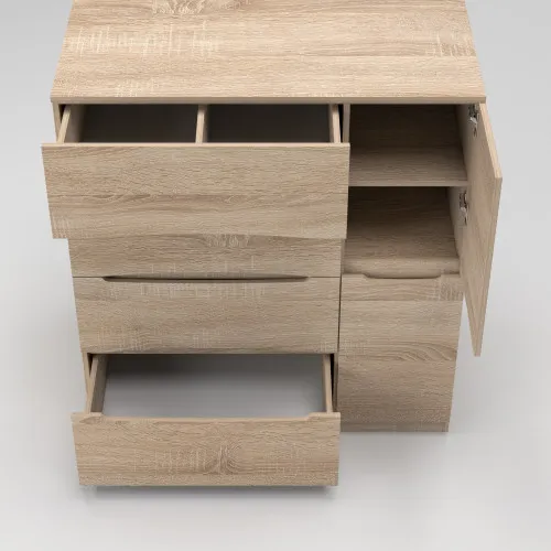 Комод Дельта №2, Дуб Сонома, 1090/610/1200