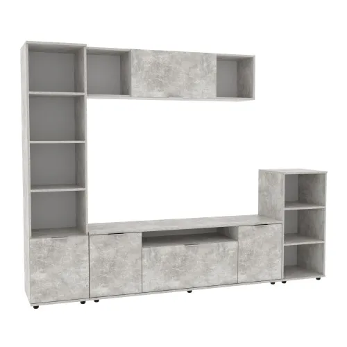 Стенка в гостиную Ketrin-4, Бетон, 2440х425х1880