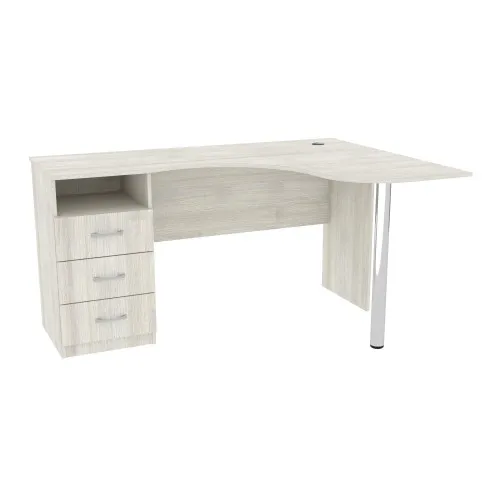 Стол угловой с ящиками ОСК-4, Дуб Шамони Светлый, 1500/1100/760