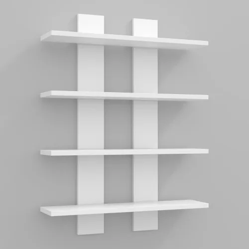 Полка навесная П-4, Белый, 600/120/800