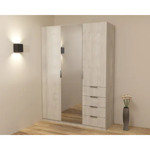 Шкаф Кристалл 2, Дуб Шамони Светлый, 1500х520х2100