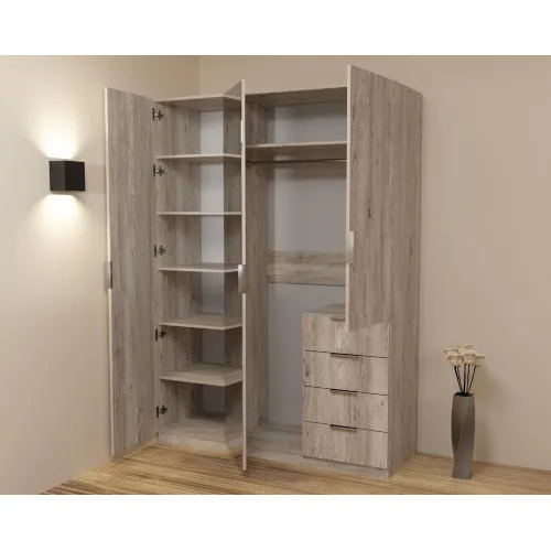 Шкаф Кристалл 2, Самоа Дымчатый, 1500х520х2100