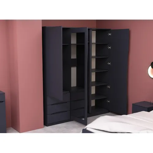 Шкаф Дельта 2, Антрацит, 1800х550х2100