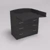 Комод пеленальный №2, Антрацит, 864/465/916