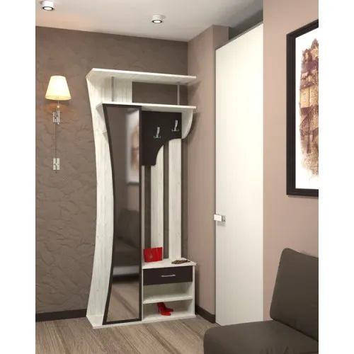 Прихожая Соло-8, Дуб Крафт Белый/Венге Магия, 900/330/2100