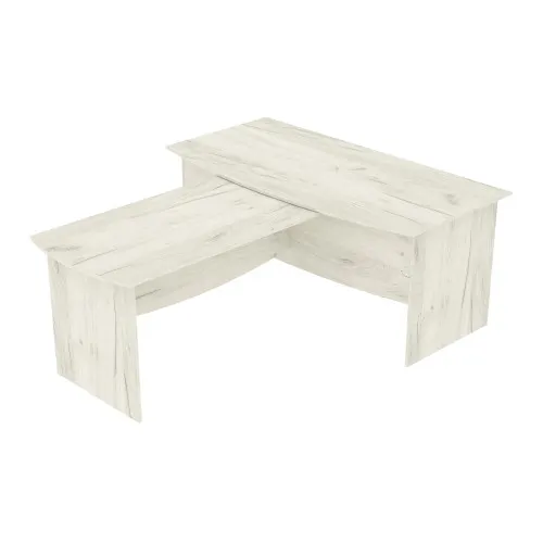 Стіл для переговорів Лідер, Дуб Крафт Білий, 1800/2220/760