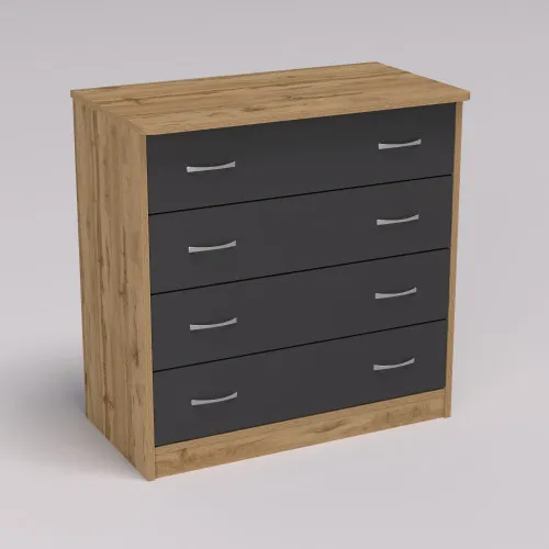 Комод Диана №1, Дуб Аппалачи/Антрацит, 800/440/800