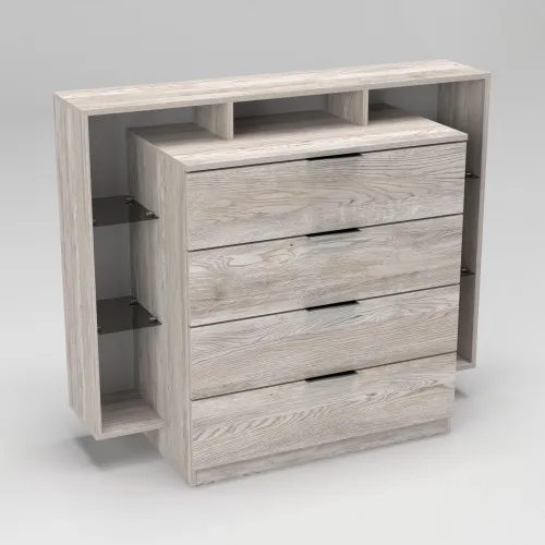 Комод Кристал, Самоа Дымчатый, 1200/450/1000