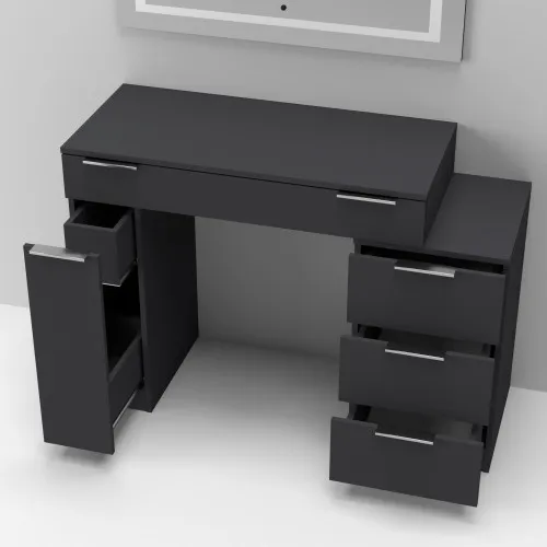 Стол туалетный Трюмо Кристалл, Антрацит, 1200/452/847