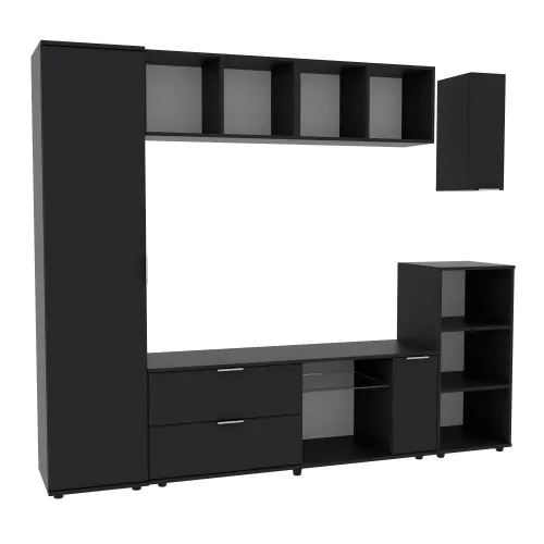 Стенка в гостиную Ketrin-1, Антрацит, 2240х425х1880