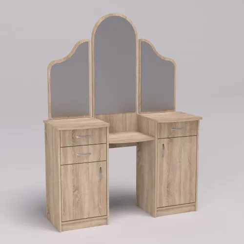 Стол туалетный Трюмо Диана, Дуб Сонома, 1200/420/1630