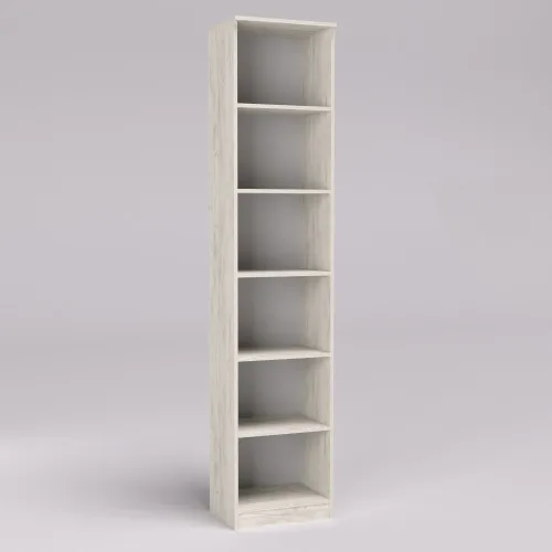 Тумба офисная Стеллаж ОП, Дуб Крафт Белый, 450/320/2100