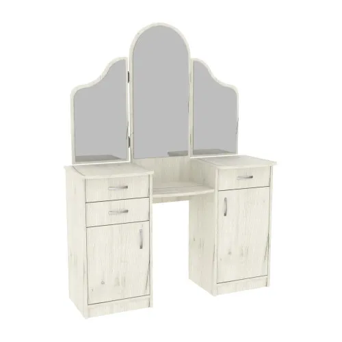 Стол туалетный Трюмо Диана, Дуб Крафт Белый, 1200/420/1630