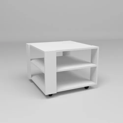 Стіл журнальний Квант №4, Білий, 600/600/450