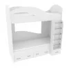 Ліжко двоповерхове, Білий, 2040х1000х2000