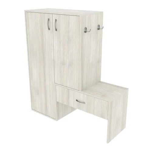 Тумба для обуви №6, Дуб Шамони Светлый, 1100/360/1200