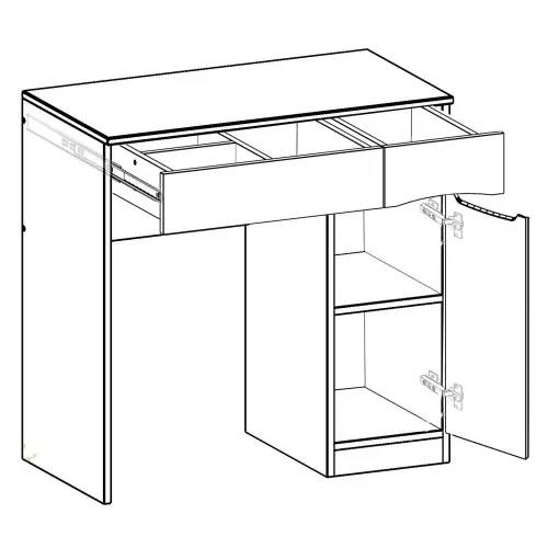 Трюмо Дельта, Белый, 850/450/850