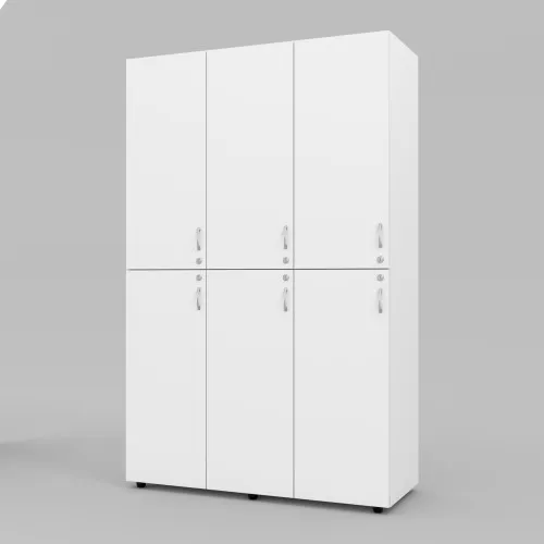 Шкаф секционный для раздевалки ШС-1, Белый, 1200/468/1900