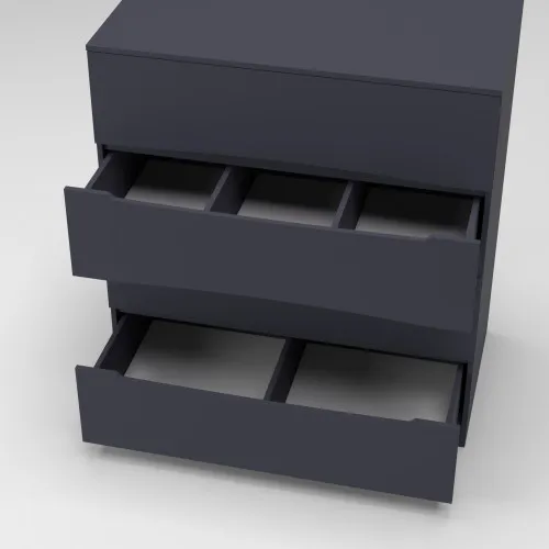 Комод Дельта №1, Антрацит, 1090/610/1200