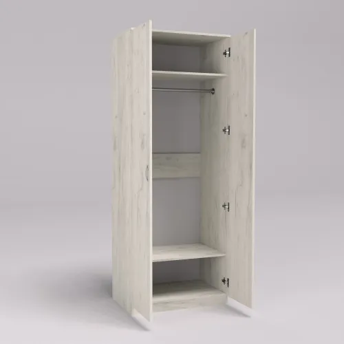 Шкаф офисный ОШ-1, Дуб Крафт Белый, 800/520/2100