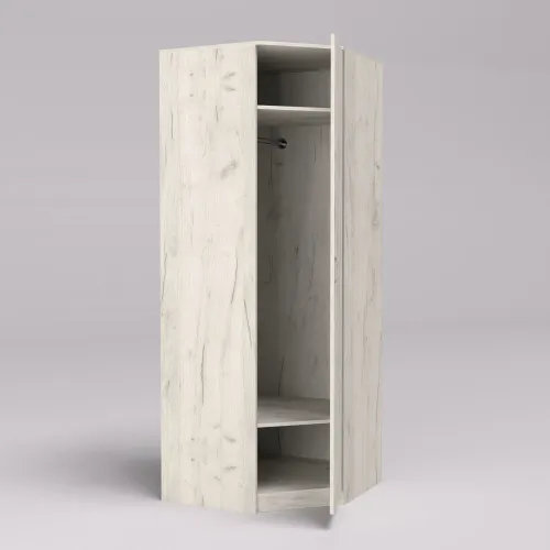 Тумба офисная F-2 угловая, Дуб Крафт Белый, 800/800/2100