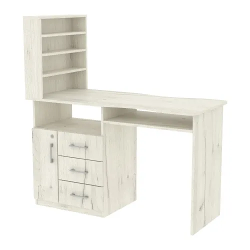 Стол маникюрный СМ-1, Дуб Крафт Белый, 1230/550/1264