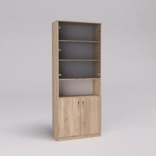 Шкаф офисный ОШС-2, Дуб Сонома, 800/340/2100