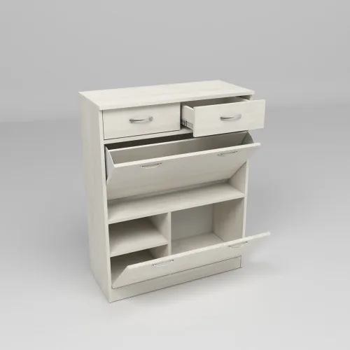 Тумба для обуви №4, Дуб Шамони Светлый, 800/350/1010