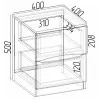 Тумба прикроватная Дельта, Дуб Конкордия, 400/400/500