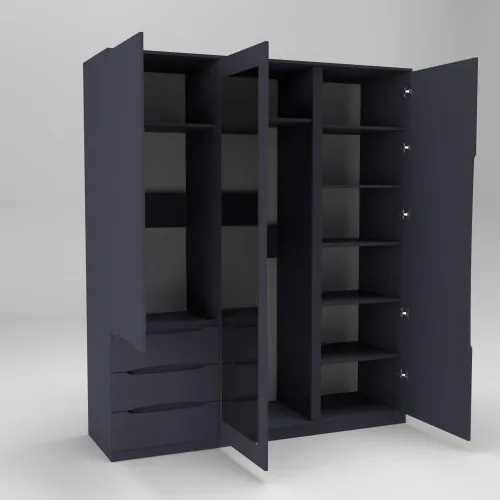 Шкаф Дельта 2, Антрацит, 1800х550х2100