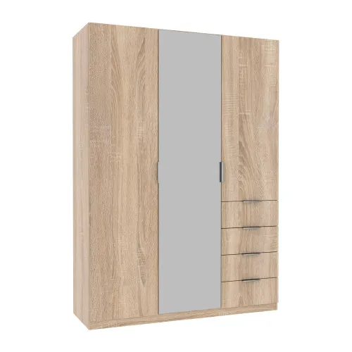 Шкаф Кристалл 2, Дуб Сонома, 1500х520х2100