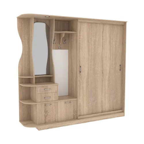 Прихожая Люкс-купе LUX, Дуб Сонома, 2500/400/2100