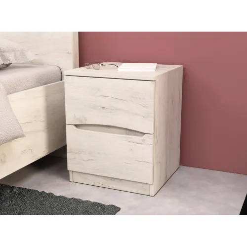 Тумба прикроватная Дельта, Дуб Крафт Белый, 400/400/500
