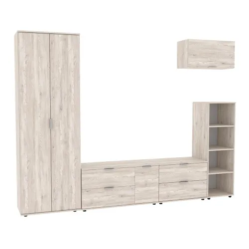 Стенка в гостиную Ketrin-3, Самоа Дымчатый, 2820х425х2100