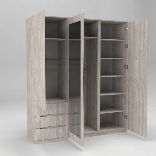 Шкаф Дельта 2, Самоа Дымчатый, 1800х550х2100