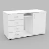 Тумба офисная Лидер, Белый, 1100/480/650