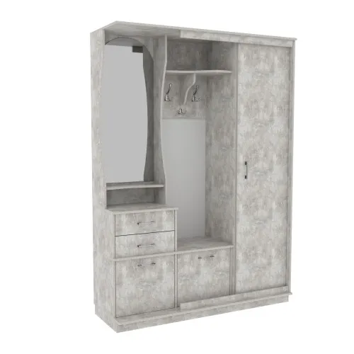 Прихожая Трио-купе TRIO, Бетон, 1508/400/2100