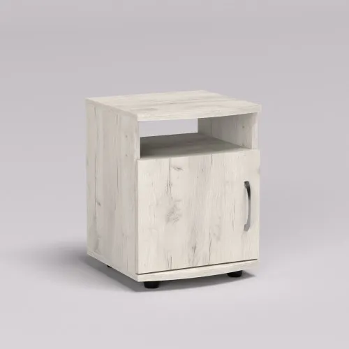 Тумба прикроватная V-2, Дуб Крафт Белый, 350/350/450