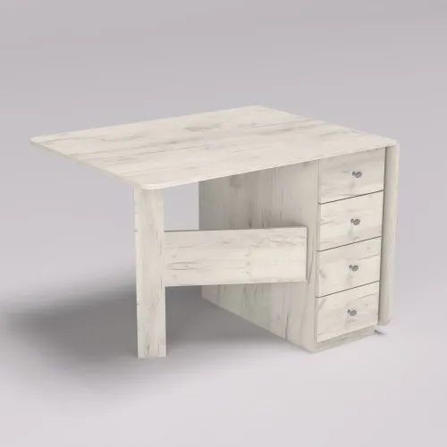 Стіл-тумба №5 Комбі, Дуб Крафт Білий, 380х800х750