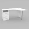 Стол угловой с ящиками ОСК-4, Белый, 1500/1100/760