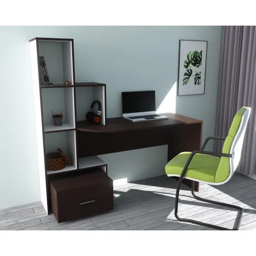 Стол письменный СП-1 №2, Венге Магия/Белый, 1500/550/1500