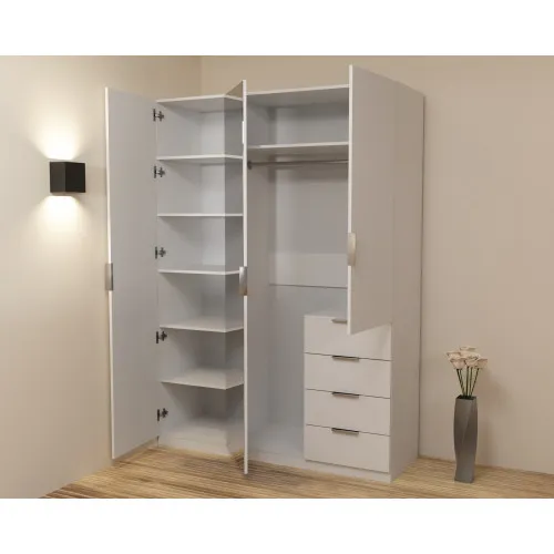 Шкаф Кристалл 2, Белый, 1500х520х2100