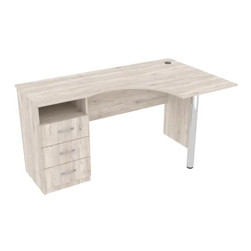 Стол угловой ОСК-2, Самоа Дымчатый, 1500/900/760