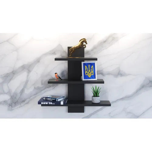 Полка навесная П-1, Антрацит, 500/140/500