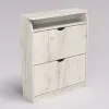 Тумба для обуви №1, Дуб Крафт Белый, 800/250/1000